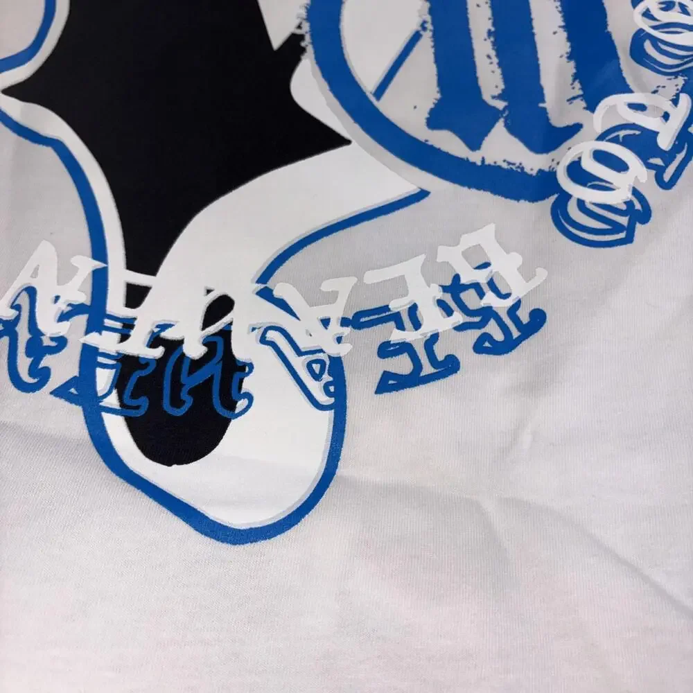 MI Vice Doberman Skeleton Graphic White Blue Black‎ Tee Mens XL NWOT NEW